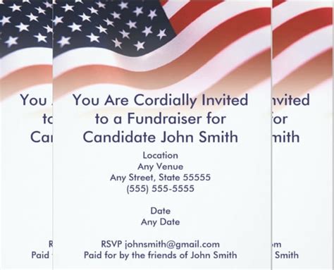 free political fundraiser invitation template.